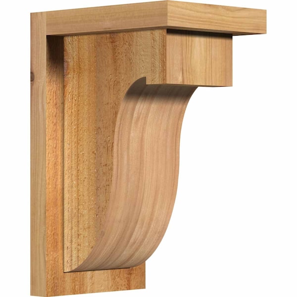 Ekena Millwork Del Monte Rough Sawn Corbel w/Backplate, Western Red Cedar, 6"W x 8"D x 12"H COR06X08X12DEL01RWR - main